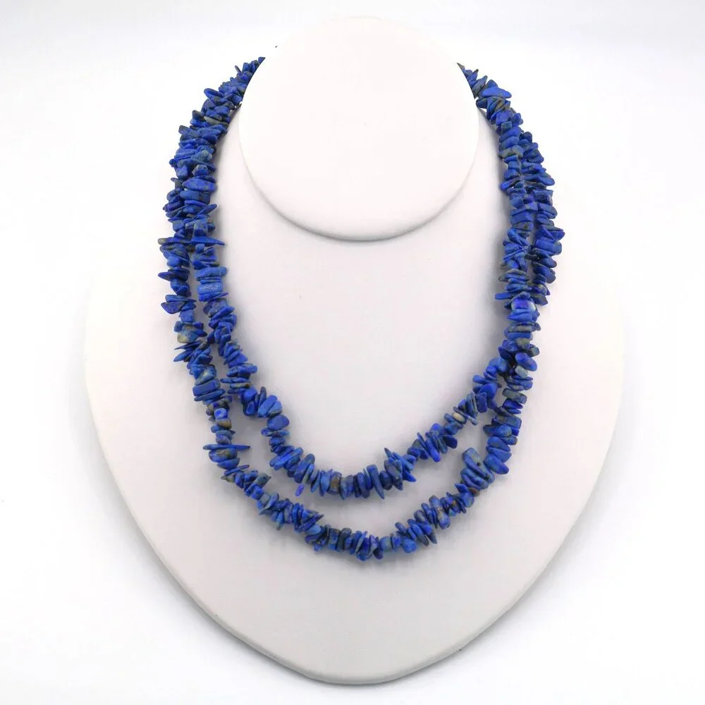 Authentic Vintage Native American Lapis Lazuli Necklace Handmade Navajo Jewelry*